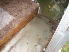 Rotten part of floor removed